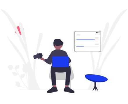 Illustration : une personne travaillant sur un ordinateur portable